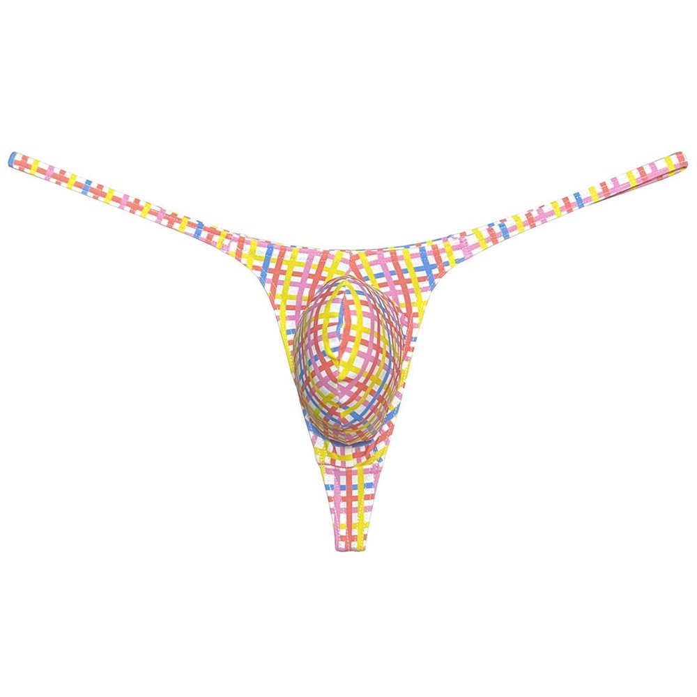 Botmois Fashion Men's G-Strings Bikini T-Back Underwear Male Contour Pouch Micro Swim Thong 3D Line XL