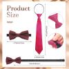 JaGely 36 Pack Pre Tied Bow Ties for Men and Zipper Ties Bulk Adjustable Bowties and Neckties for Tuxedo Party Wedding view 2