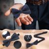 JaGely 36 Pack Pre Tied Bow Ties for Men and Zipper Ties Bulk Adjustable Bowties and Neckties for Tuxedo Party Wedding view 3