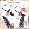 JaGely 36 Pack Pre Tied Bow Ties for Men and Zipper Ties Bulk Adjustable Bowties and Neckties for Tuxedo Party Wedding view 4