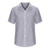 3D T Shirt Womens Linen World Map Printed T-Shirt Funny Long Sleeves Tops Graphic Button Down Blouse Tee view 4