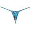 Botmois Fashion Men's G-Strings Bikini T-Back Underwear Male Contour Pouch Micro Swim Thong Grey Plaid XL view 1