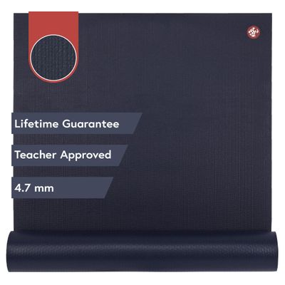 Manduka PROlite Long and Wide Yoga Mat 79" - 4.7mm | Lifetime Durability | Hygienic Construction | XL for More Practice Space | 79 x 30 inches | Midnight