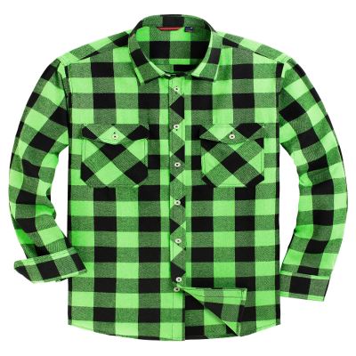 Alimens & Gentle Men's Button Down Regular Fit Long Sleeve Plaid Flannel Casual Shirts