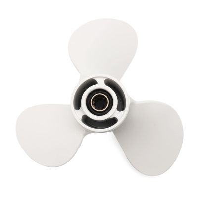 9 7/8X10 1/2-F Boat Outboard Propeller for Yamaha 20-30HP Aluminum 10 Spline Tooths Diameter 72mm White 3 Blades