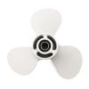 9 7/8X10 1/2-F Boat Outboard Propeller for Yamaha 20-30HP Aluminum 10 Spline Tooths Diameter 72mm White 3 Blades view 1