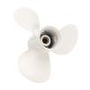 9 7/8X10 1/2-F Boat Outboard Propeller for Yamaha 20-30HP Aluminum 10 Spline Tooths Diameter 72mm White 3 Blades view 3