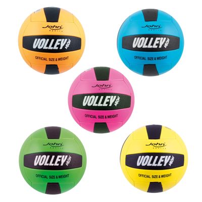 Idena John 52809 Volleyball Neon Grip Size 5 Assorted (Assorted | Random Colour), 210mm