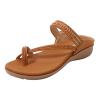Clip Toe Sandals for Women Comfort Wedge Slip On Flip Flops Summer Casual Roman Shoes Lightweight Comfortable Outdoor Beach Shoes Slipper Brown view 1