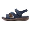 Open Toe Sandals for Women Wedge Summer Casual Round Toe Strap Hook and Loop Sandals Solid Lightweight Comfortable Outdoor Soft Sole Ladies Shoes Blue view 4