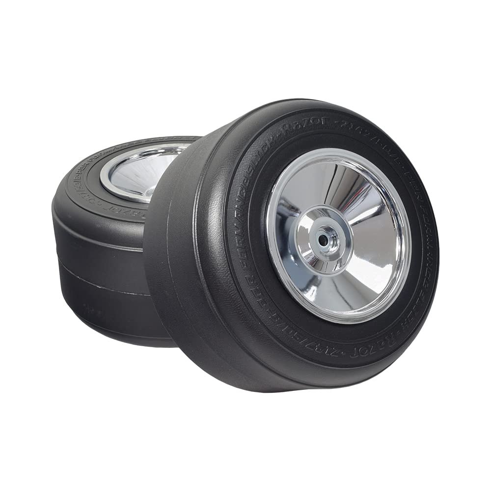 AlveyTech Rear Drift Wheels for The Razor DXT Pedal-Powered Drift Trike (Set of 2) - Replacement Pair 10" Wheel with Slick Tires for Non-Electric Power DXT Tricycle Model Only (W20030501048)