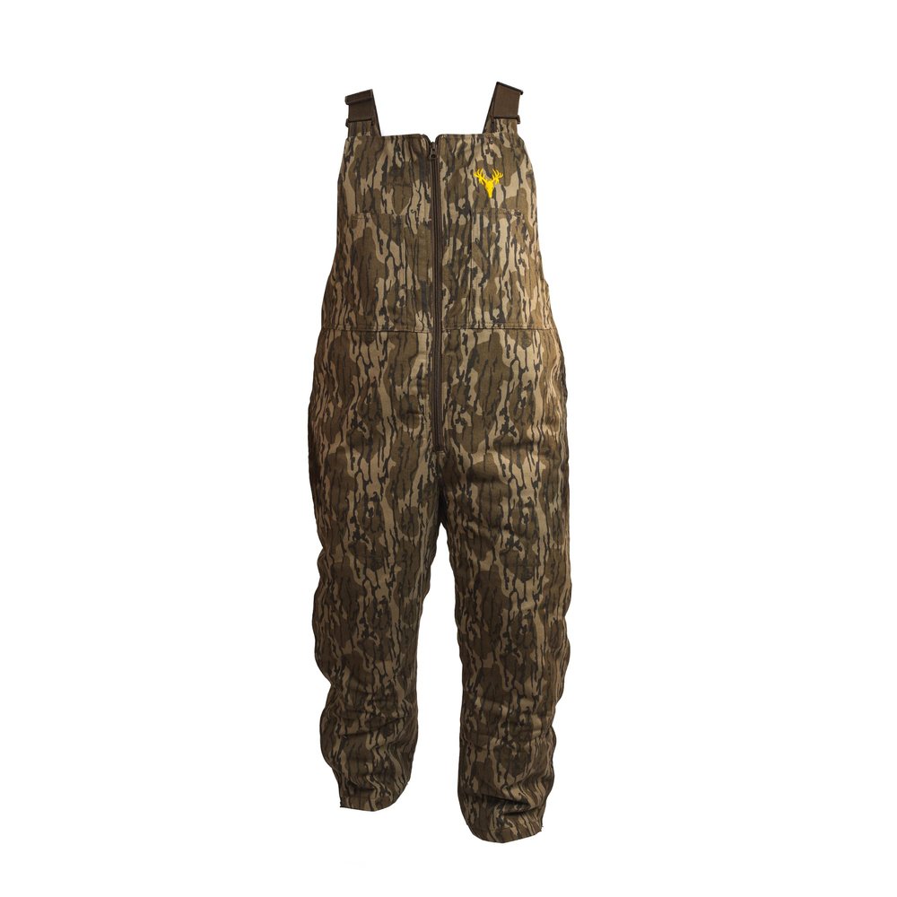 HOT SHOT Youth Insulated Camo Bib, Adjustable Height, Leg Zippers, MO Original Bottomlands Camo - Designed for All Day Comfort, X-Large