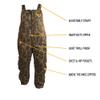 HOT SHOT Youth Insulated Camo Bib, Adjustable Height, Leg Zippers, MO Original Bottomlands Camo - Designed for All Day Comfort, X-Large view 2