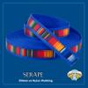 Country Brook Design - 5/8 Inch Serape Ribbon on 1 Inch Bright Royal Blue Nylon Webbing (10 Yards) view 2