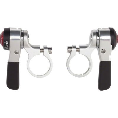 microSHIFT | Thumb Shifter Set | 10-Speed Road | Double/Triple | Shimano Compatible | Silver