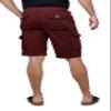 X RAY RAW X Mens Belted Cargo Shorts, Relaxed Fit Casual Knee Length Cargo Shorts for Men, Wine, 32 view 2