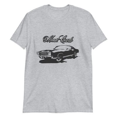 1972 Chevy Monte Carlo 402 Classic Car Short-Sleeve Unisex T-Shirt Sport Grey