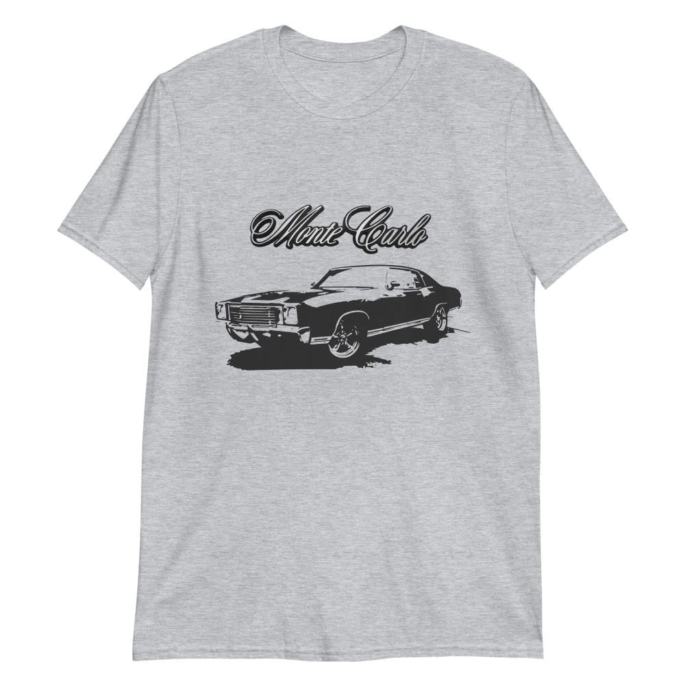 1972 Chevy Monte Carlo 402 Classic Car Short-Sleeve Unisex T-Shirt Sport Grey