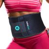 ActiveGear Waist Trimmer Belt for Stomach and Back Lumbar Support, Medium: 8" x 42" - Blue with Large Exercise Mat 6' x 4' x 7mm Ultra-Durable Non-Slip Rubber Workout Mat view 2