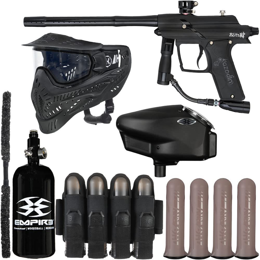 Action Village Azodin Blitz 4 Vendetta Paintball Gun Package Kit (Dust Black/Polished Black)