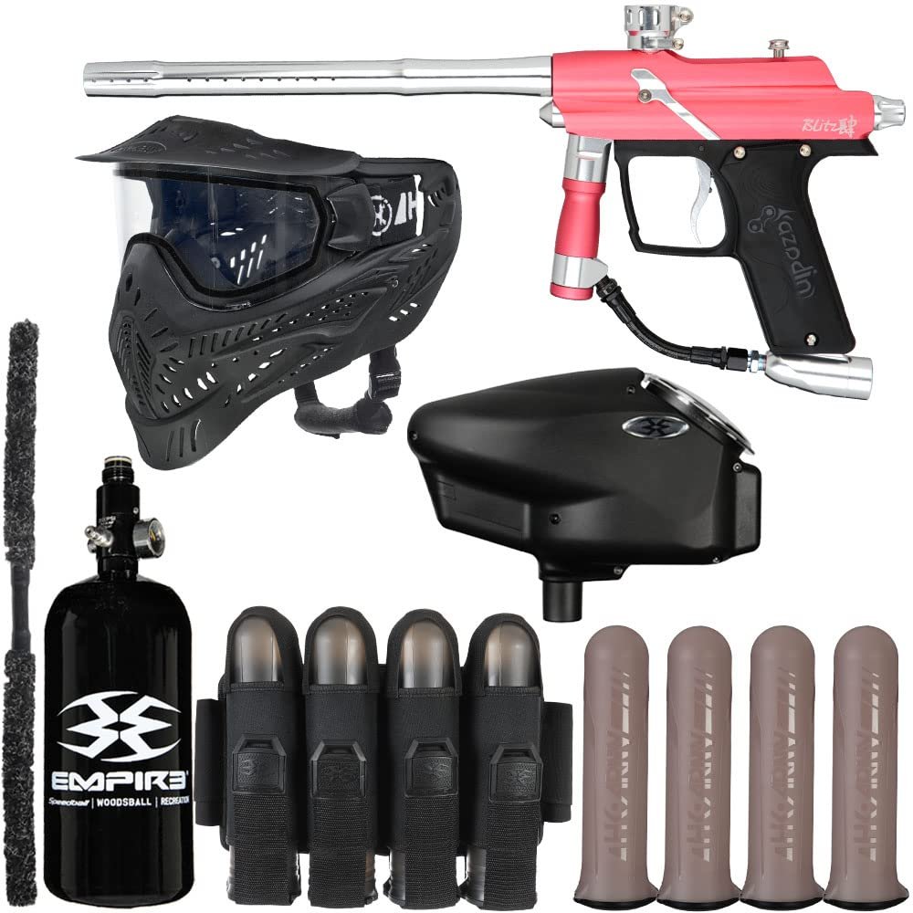 Action Village Azodin Blitz 4 Vendetta Paintball Gun Package Kit (Dust Pink/Polished Silver)