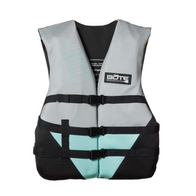 BOTE Universal Adult Unisex Foam PFD Vest Life Jackets for Adults USCG Approved PFD Adjustable Buckles Chest Size S-L 30-52 inches Customized Fit Small to Large