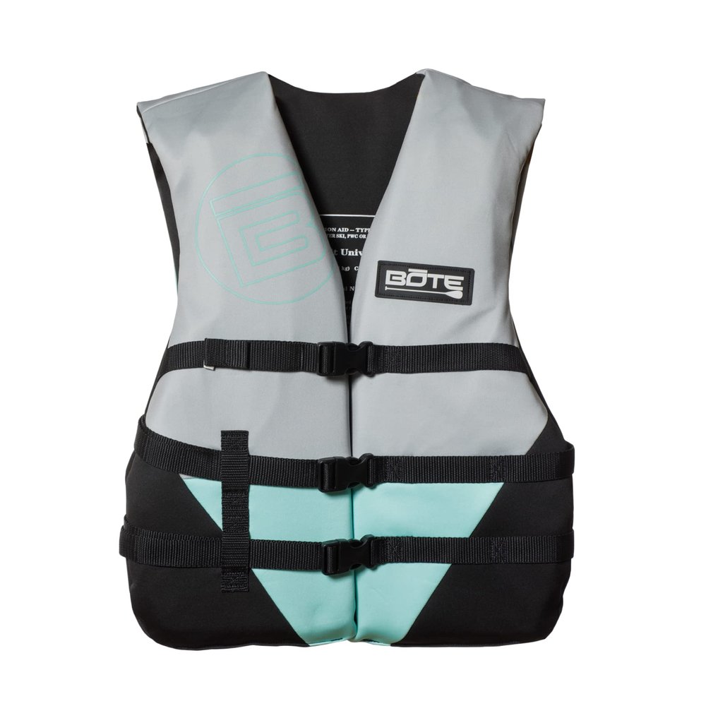 BOTE Universal Adult Unisex Foam PFD Vest Life Jackets for Adults USCG Approved PFD Adjustable Buckles Chest Size S-L 30-52 inches Customized Fit Small to Large