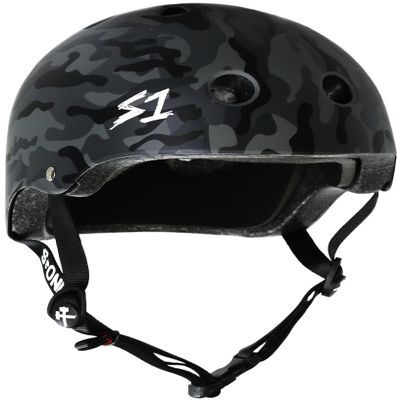 S1 Lifer Helmet for Skateboarding, BMX, and Roller Skating - EPS Fusion Foam, CPSC & ASTM Certified - Black Camo Matte Medium (21.5")
