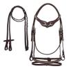 CHALLENGER English Horse Mahogany Padded Leather Tack All-Purpose Jumping Bridle 803449MG-F view 1