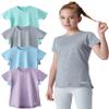 4 Pack: Youth Girls Athletic Shirts, Short Sleeve Dry Fit Apparel Tech Tshirts, Sports Activewear for Kids Teens (Set 1, Youth Small) view 1