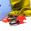 BAGLETS  Carabiner & Plug Keys Holder Charm Accessory Compatible with Rubber Tote Bags  Secure Keys or Other Valuable  Made in USA (Red) view 3