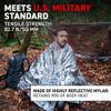 72 HRS Large Emergency Mylar Space Blankets 4-Pack, MIL-SPEC 54  88 Thermal Survival Foil  Retains 90% Body Heat, Waterproof Reflective Blanket for Camping, Hiking, Marathon, First Aid view 2