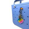 BAGLETS  Carabiner & Plug Keys Holder Charm Accessory Compatible with Rubber Tote Bags  Secure Keys or Other Valuable  Made in USA (Orange) view 1