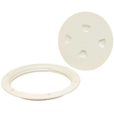 Beckson Boat Deck Plate | 8 1/8 Inch White Inspection Hatch