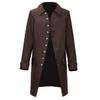 BLESSUME Steampunk Victorian Frock Coat Colonial Men Jacket (Brown, XX-Large) view 1