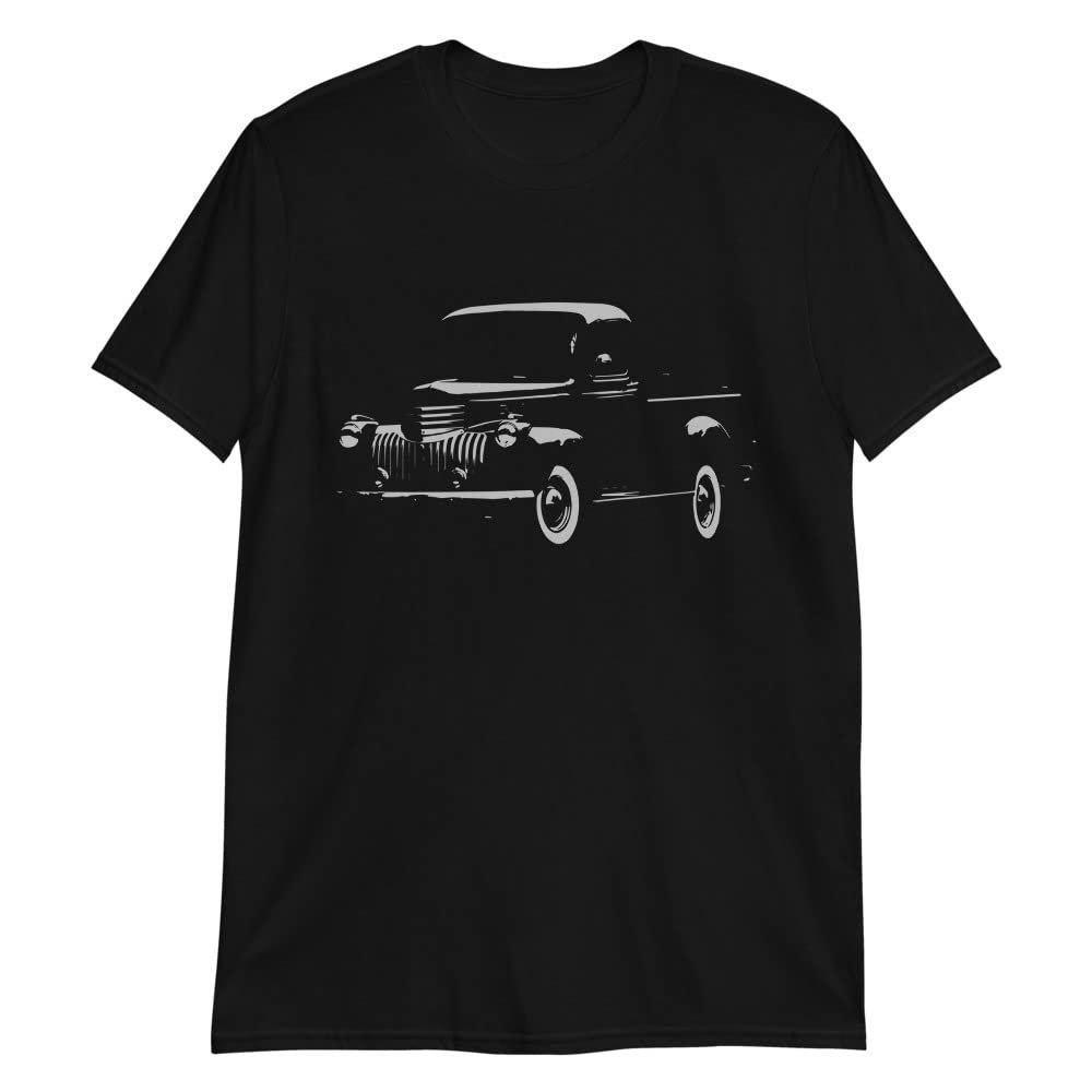1945 Chevy Antique Pickup Truck Art Short-Sleeve Unisex T-Shirt Black