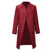 BLESSUME Steampunk Victorian Frock Coat Colonial Men Jacket (Wine Red, XX-Large) view 1