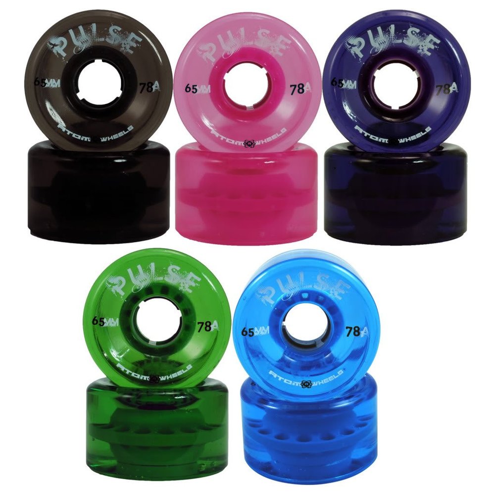 Atom Skates Quad Roller Wheels/Outdoor/Hardness 78A / Pink Pulse / 8pk