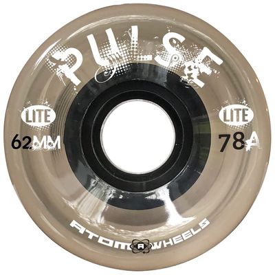 Atom Skates Quad Roller Wheels/Outdoor/Hardness 78A / 62x33 Black Pulse Lite / 8pk