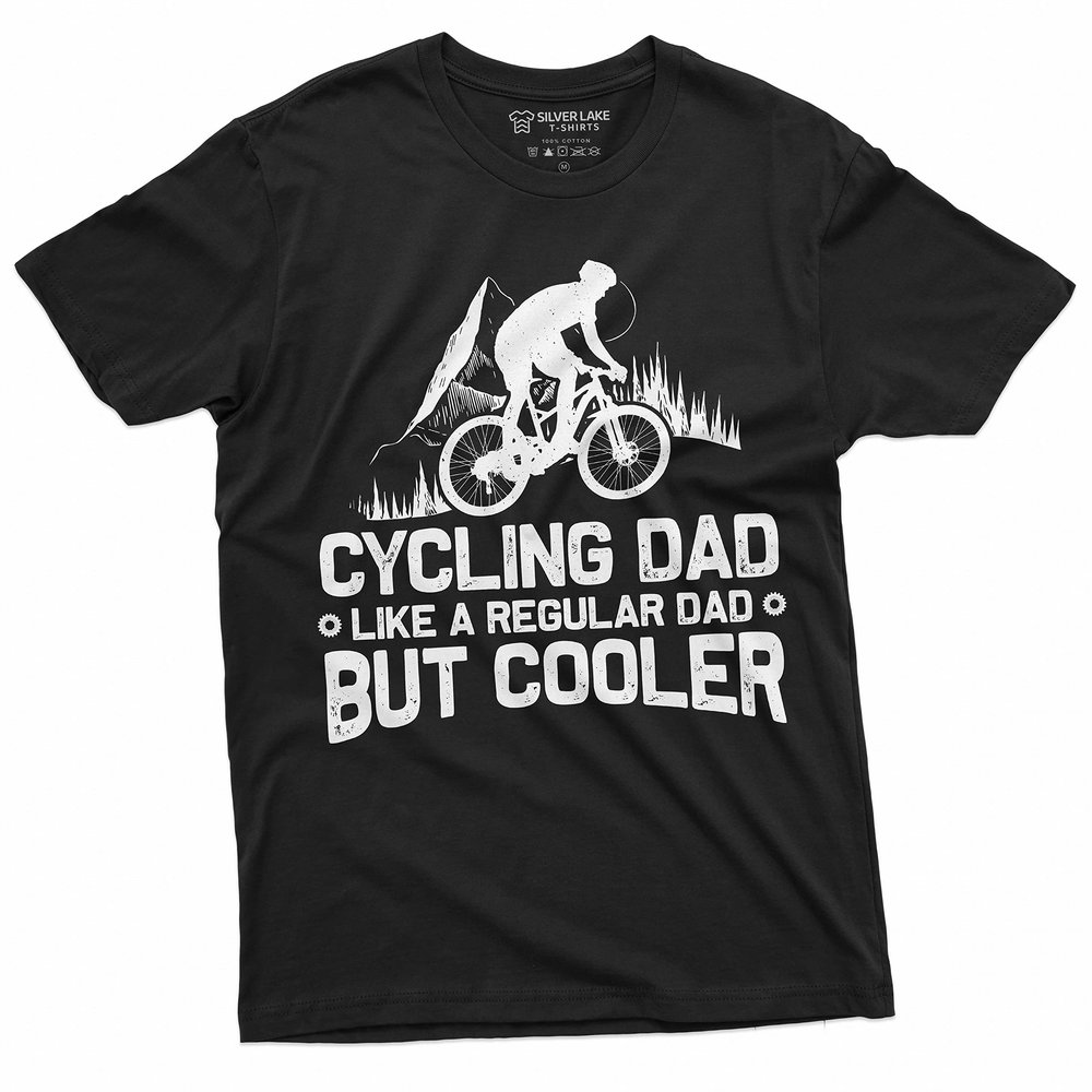 Cycling Dad T-Shirt Biker Father's Day Father Sports T-Shirt Cool Dad Gift Idea Mens Tee (X-Large Black)