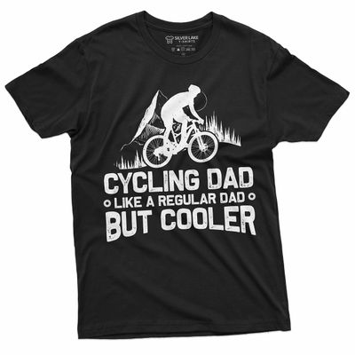 Cycling Dad T-Shirt Biker Father's Day Father Sports T-Shirt Cool Dad Gift Idea Mens Tee (Medium Black)