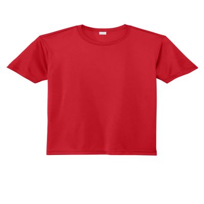 SPORT-TEK Unisex PosiCharge Re-Compete Tee | Athletic Shirt for Men & Women, Lightweight Workout Top for Spring & Summer True Red