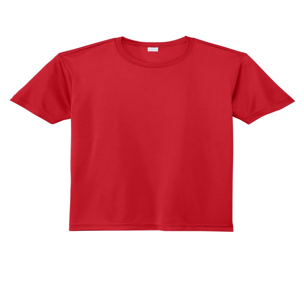 SPORT-TEK Unisex PosiCharge Re-Compete Tee | Athletic Shirt for Men & Women, Lightweight Workout Top for Spring & Summer True Red