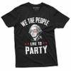 Fourth of July Partying T-Shirt We The People Like to Part Independence Day George Washington T-Shirt (X-Large Military Green) view 2