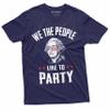 Fourth of July Partying T-Shirt We The People Like to Part Independence Day George Washington T-Shirt (X-Large Military Green) view 4