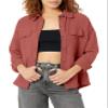Crinkle Gauze Button Front Shirt Jacket view 1