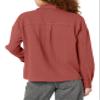 Crinkle Gauze Button Front Shirt Jacket view 2