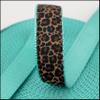 Country Brook Design - 7/8 Inch Leopard Print Ribbon on 1 Inch Light Cyan Nylon Webbing (10 Yards) view 3