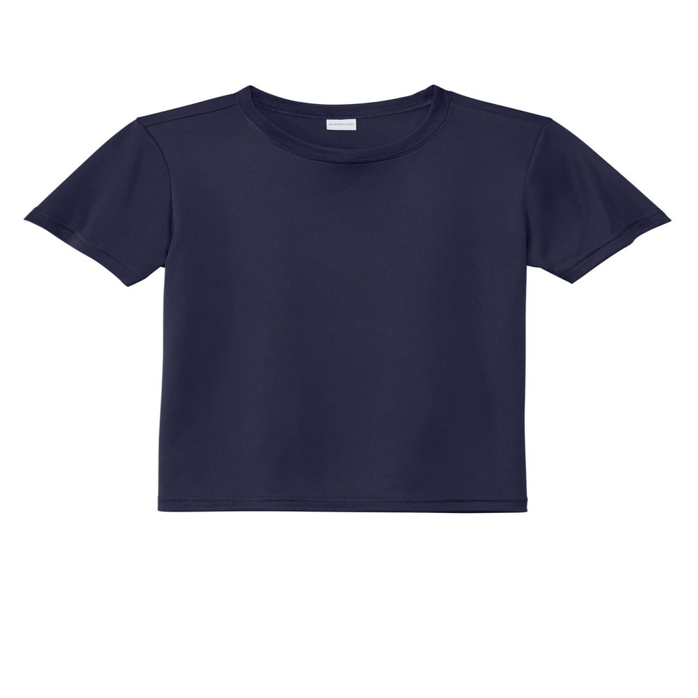 SPORT-TEK Youth PosiCharge Re-Compete Tee | Lightweight Short Sleeve Shirt for Boys & Girls, Kids' Athletic Summer Clothing True Navy