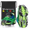 Kids Ice Cleats - Snow Crampons for Hiking Boots & Shoes with 14 Stainless Steel Spikes, Anti Slip Traction Grips for Boys and Girls, Snow Cleats for Hiking, Walking & Climbing (Small, Green) view 1